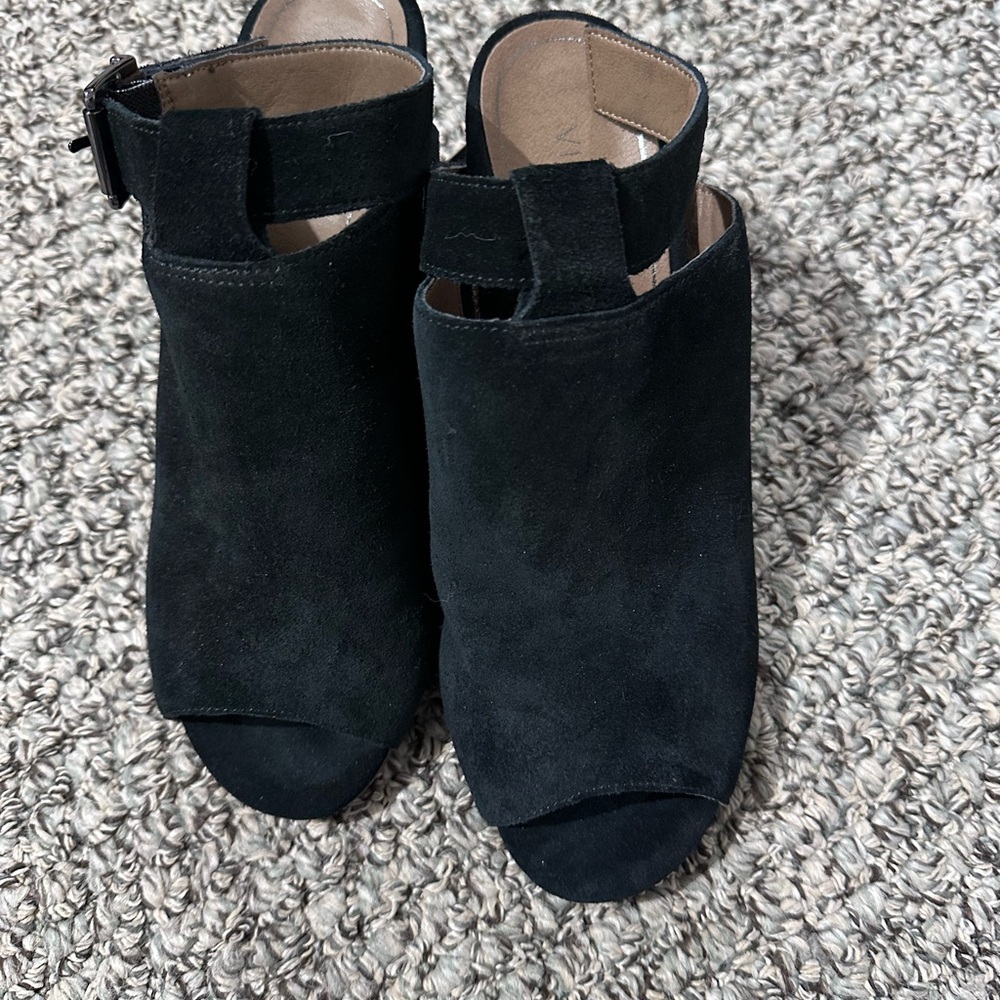 Vionic Black Peep Toe Booties - image 1